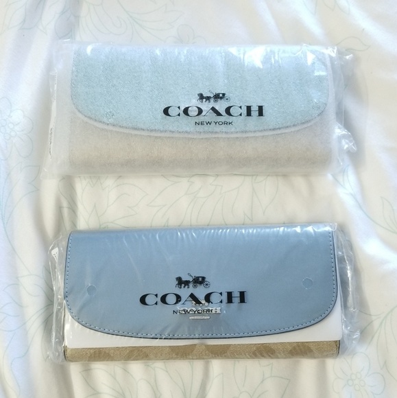 🍒NWT🍒 COACH SIGNATURE CHECKBOOK WALLET - Picture 7 of 7